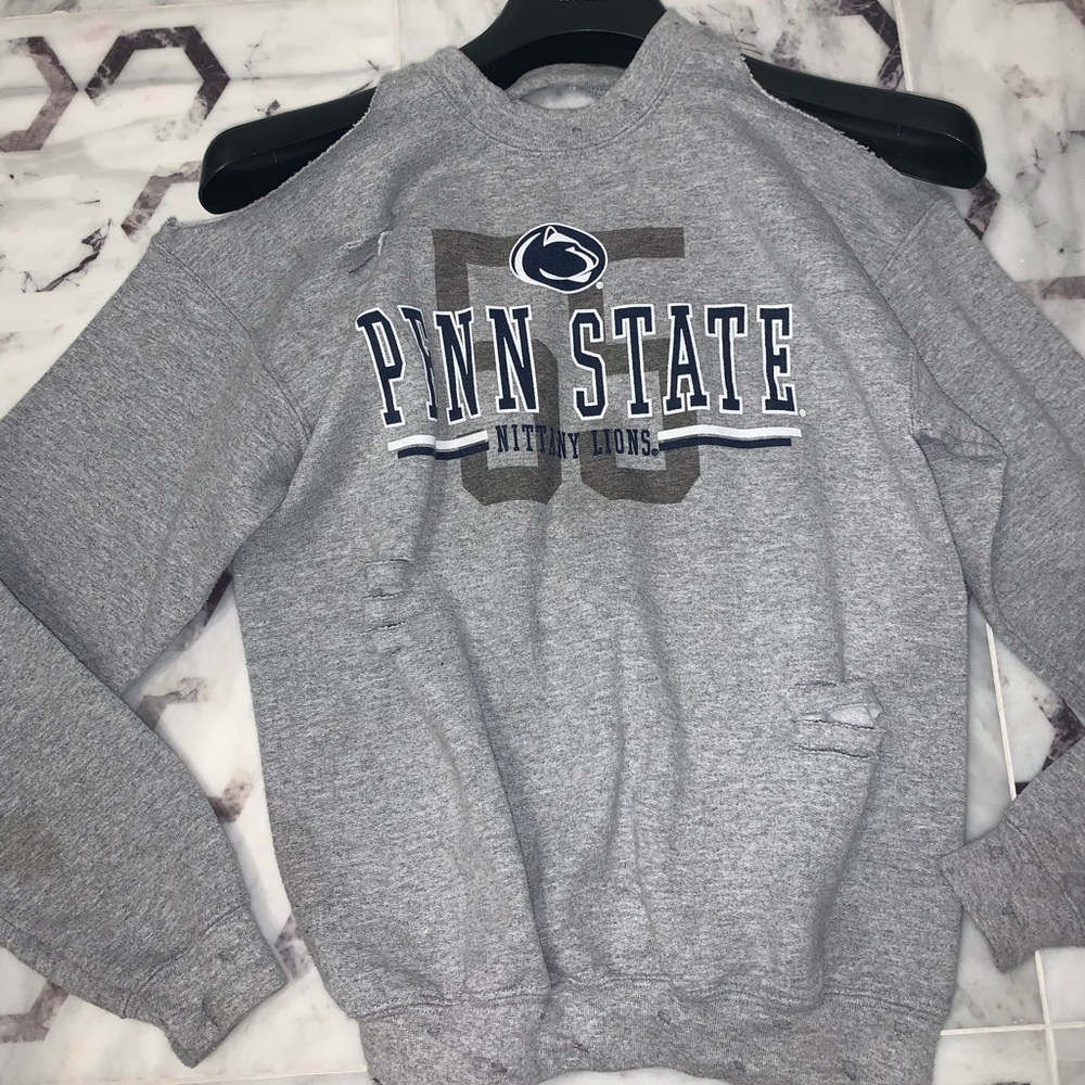 Custom Distressed Pen state sweater